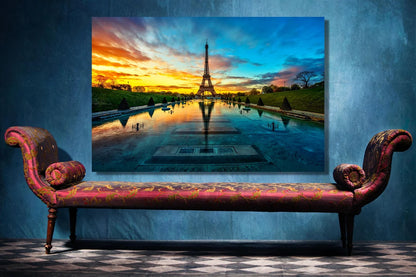 Eiffel Tower Paris Cityscape UV Direct Aluminum Print Australian Made Quality