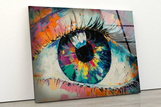 Colorful Abstract Eye UV Direct Aluminum Print Australian Made Quality