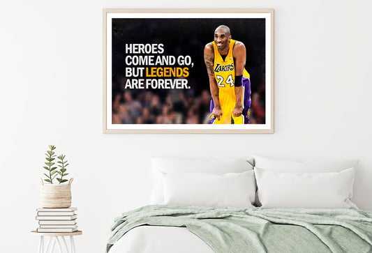 'Legends Are Forever' Basketball Quote Home Decor Premium Quality Poster Print Choose Your Sizes