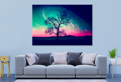 Red Alien Landscape Tree Stars  Wall Art Decor 100% Australian Made