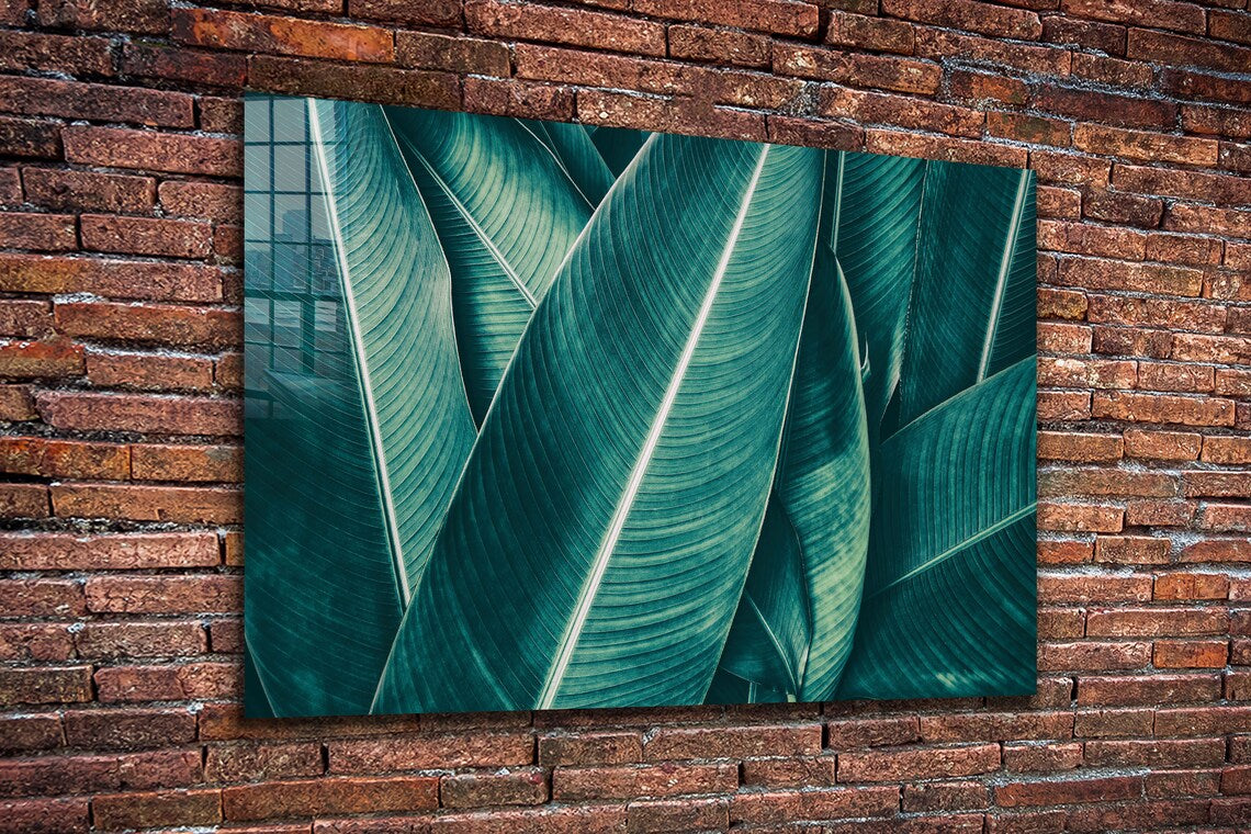 Tropical Green Leaves UV Direct Aluminum Print Australian Made Quality