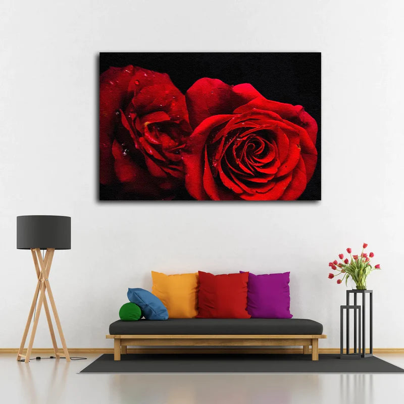 Rose Flowers Closeup UV Direct Aluminum Print Australian Made Quality