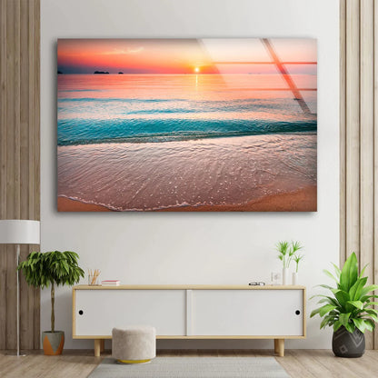 Sea Sunset Scenery UV Direct Aluminum Print Australian Made Quality