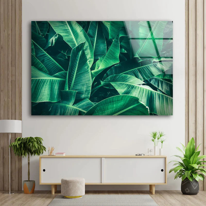 Green Leaves Closeup UV Direct Aluminum Print Australian Made Quality