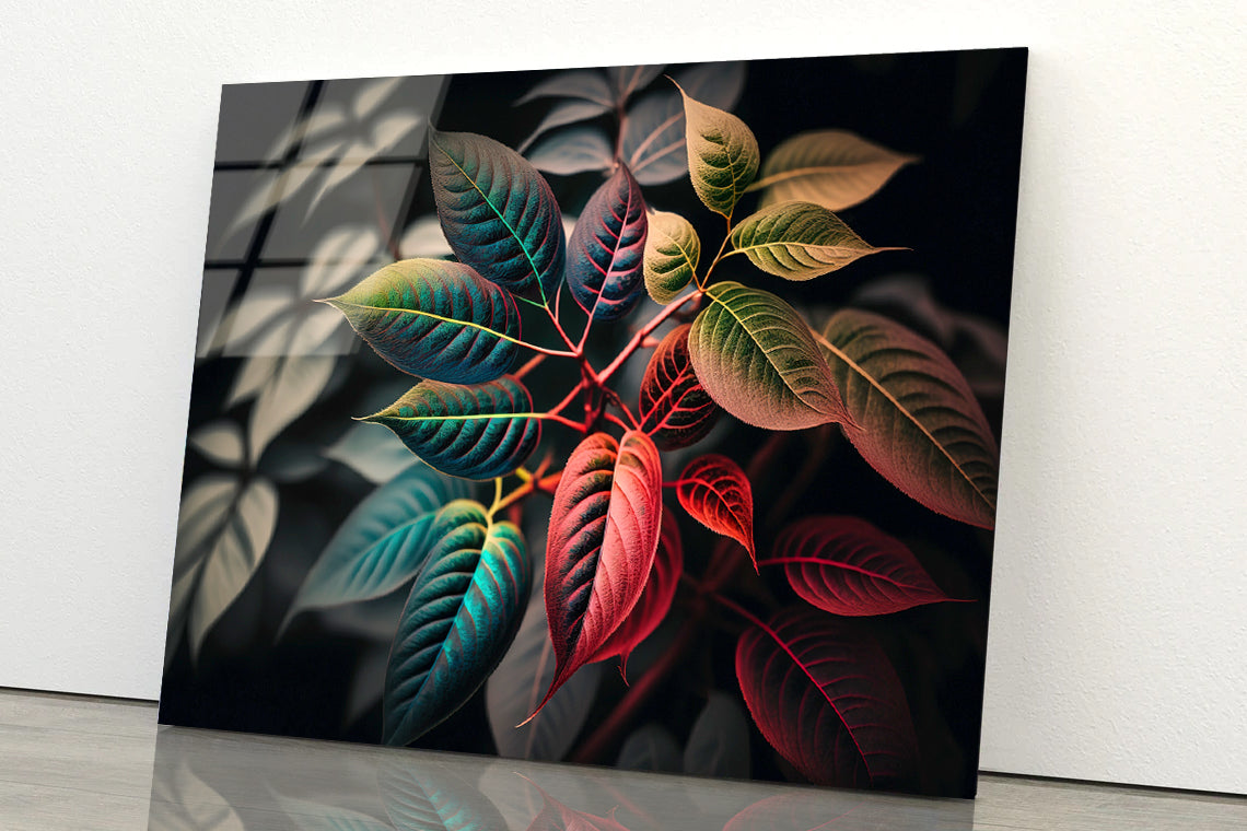 Leaves Close-Up View Acrylic Glass Print Tempered Glass Wall Art 100% Made in Australia Ready to Hang