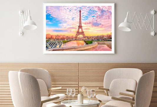 Eiffel Tower Is Reflected in A Pond Home Decor Premium Quality Poster Print Choose Your Sizes