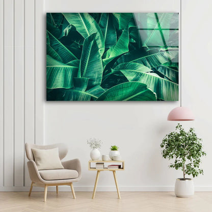 Green Leaves Closeup UV Direct Aluminum Print Australian Made Quality