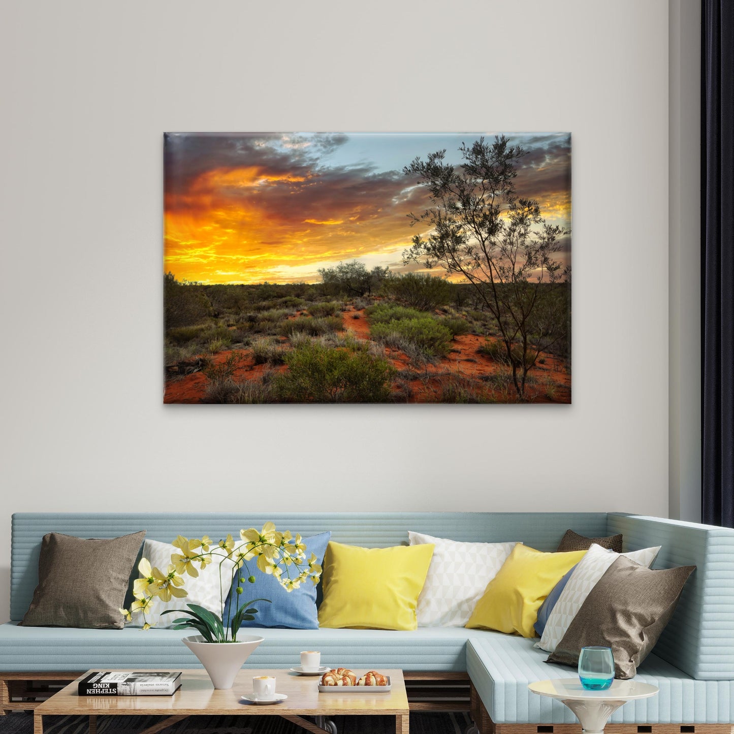 North West Coastal Highway Sunset Australian Longest Roads Wall Art Decor 100% Australian Made