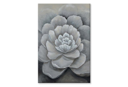 Gray Flower, Cool Colors, Blooming Wall Art Limited Edition High Quality Print