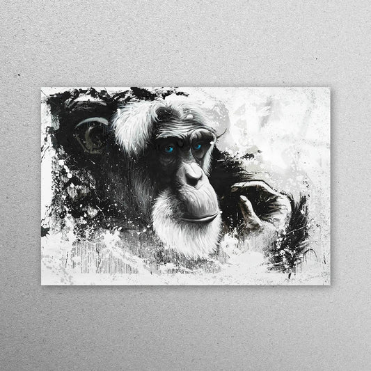 Blue Eyed Old Monkey Acrylic Glass Print Tempered Glass Wall Art 100% Made in Australia Ready to Hang