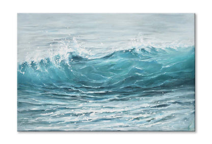 Waves, Blue Sea Design, Oil Painting Wall Art Limited Edition High Quality Print