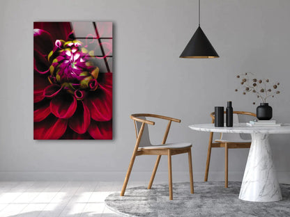 Red Flower Closeup UV Direct Aluminum Print Australian Made Quality