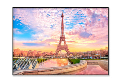 Eiffel Tower Is Reflected in A Pond Home Decor Premium Quality Poster Print Choose Your Sizes