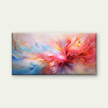 Fluid Pastel Color Waves Wall Art Canvas Office Home Room Framed 120x60cm