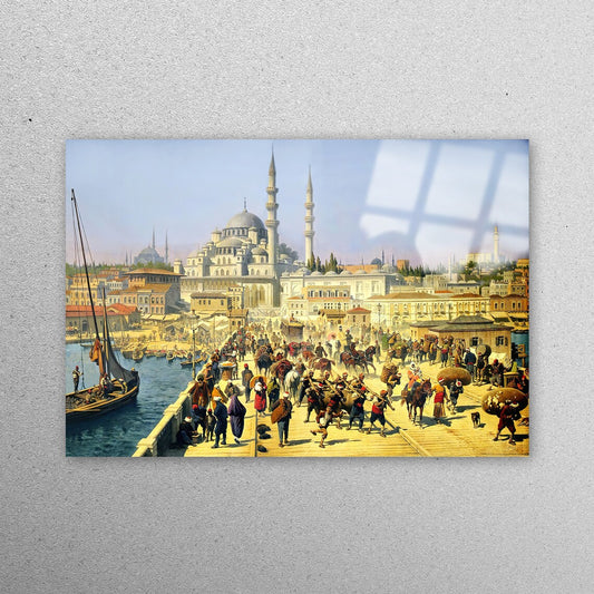 Galata Bridge Acrylic Glass Print Tempered Glass Wall Art 100% Made in Australia Ready to Hang