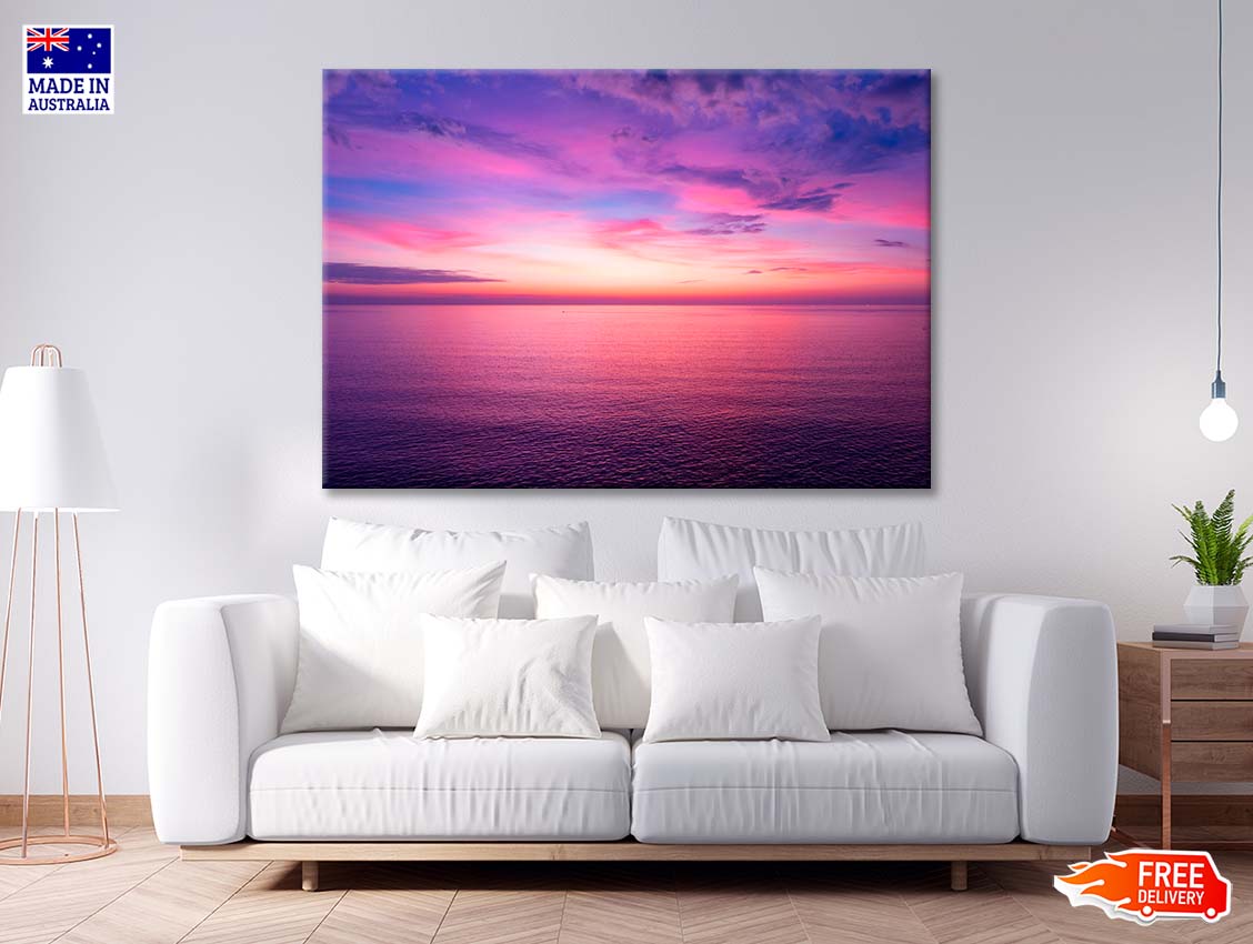 Aerial View Sunset Sky Print 100% Australian Made