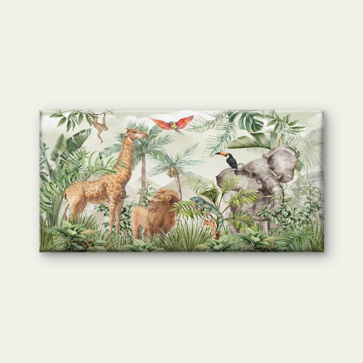 Africa Safari Jungle Animal Wall Art Canvas Office Home Room Framed 120x60cm