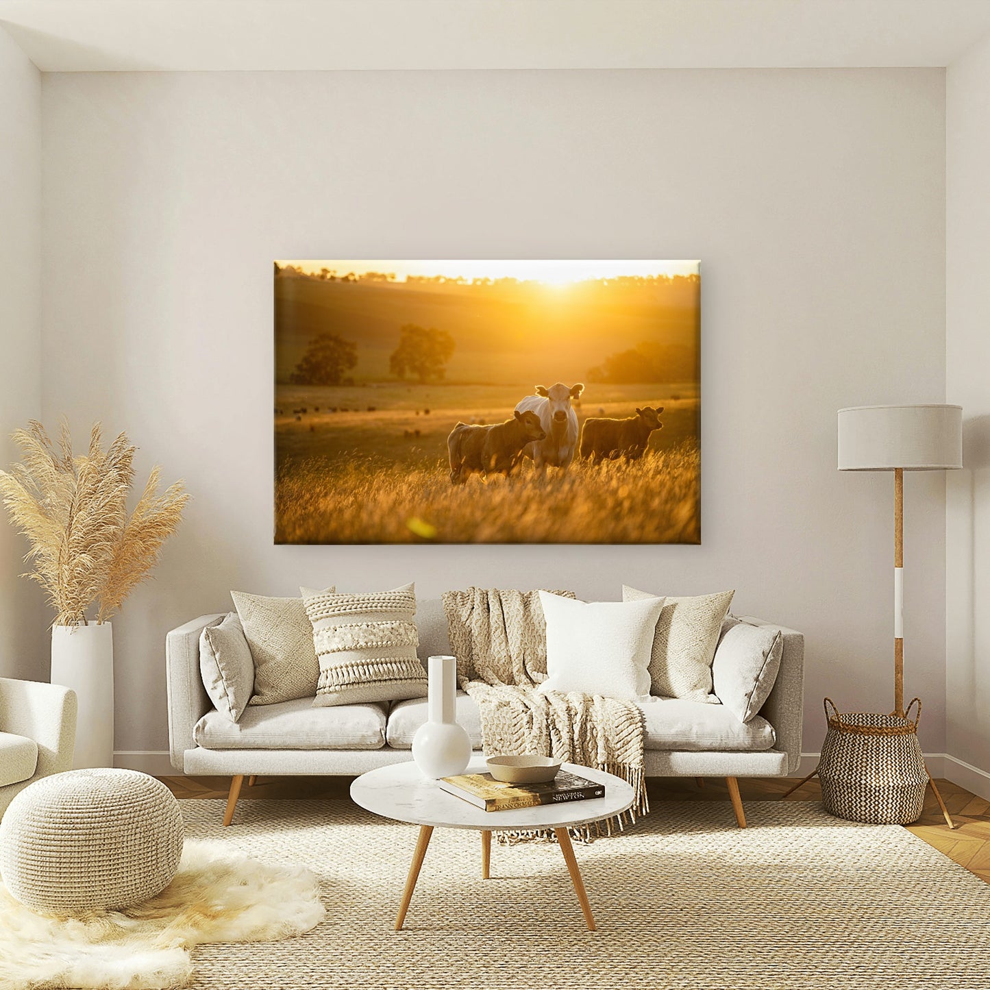 Cattle in Australia Cow in Field Wall Art Decor 100% Australian Made