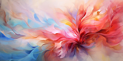 Fluid Pastel Color Waves Wall Art Canvas Office Home Room Framed 120x60cm