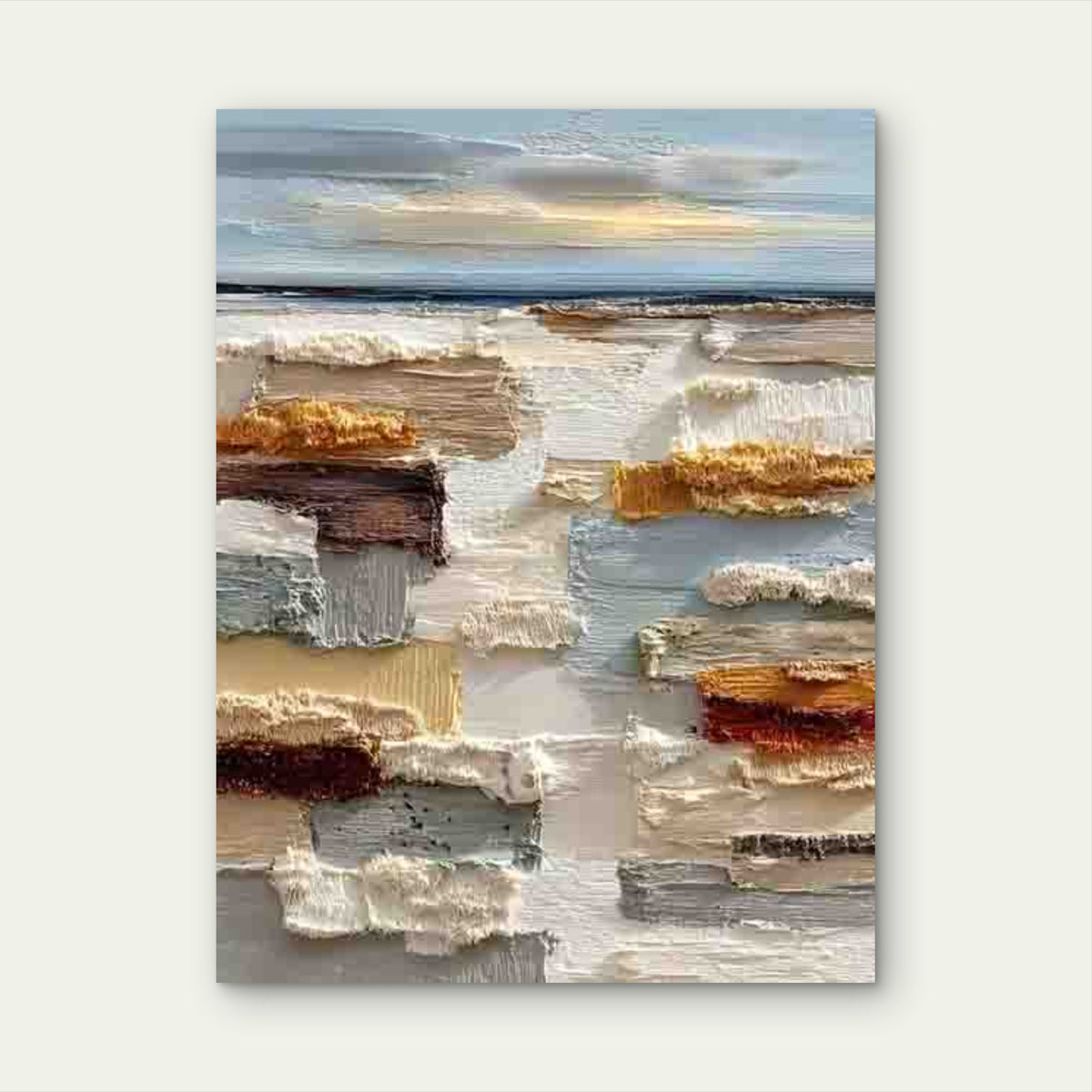 Neutral Palette - Soft Pastel & Warm Tones Metal Print Ready to Hang