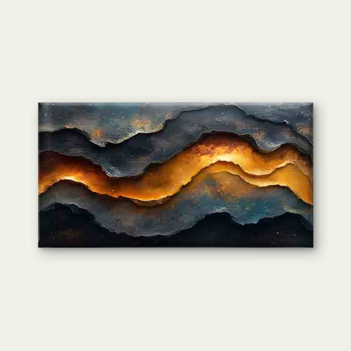 Abstract Wave Pattern Artwork Wall Art Canvas Office Home Room Framed 120x60cm
