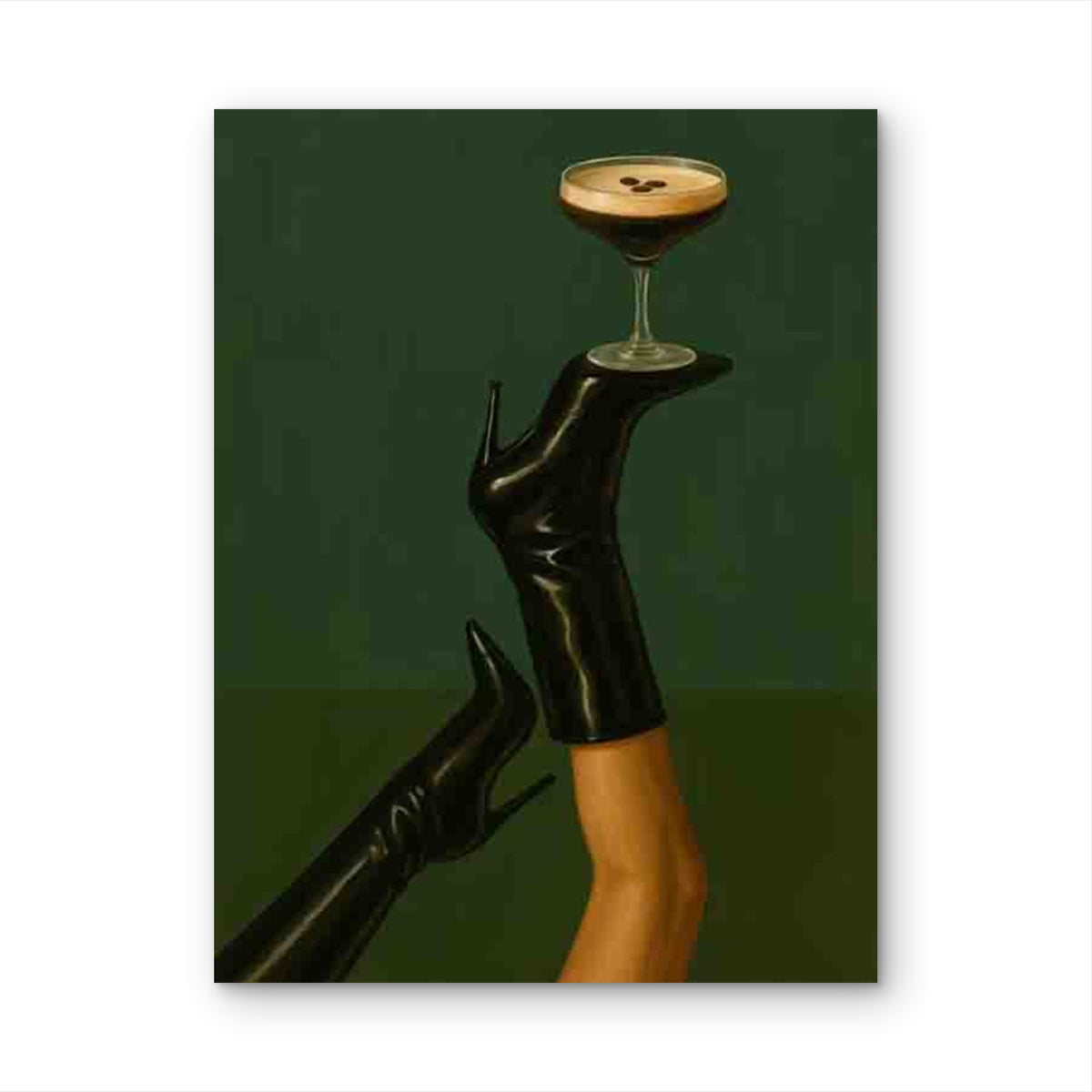 Beverage On Boots 40x60cm Metal Print Ready to Hang
