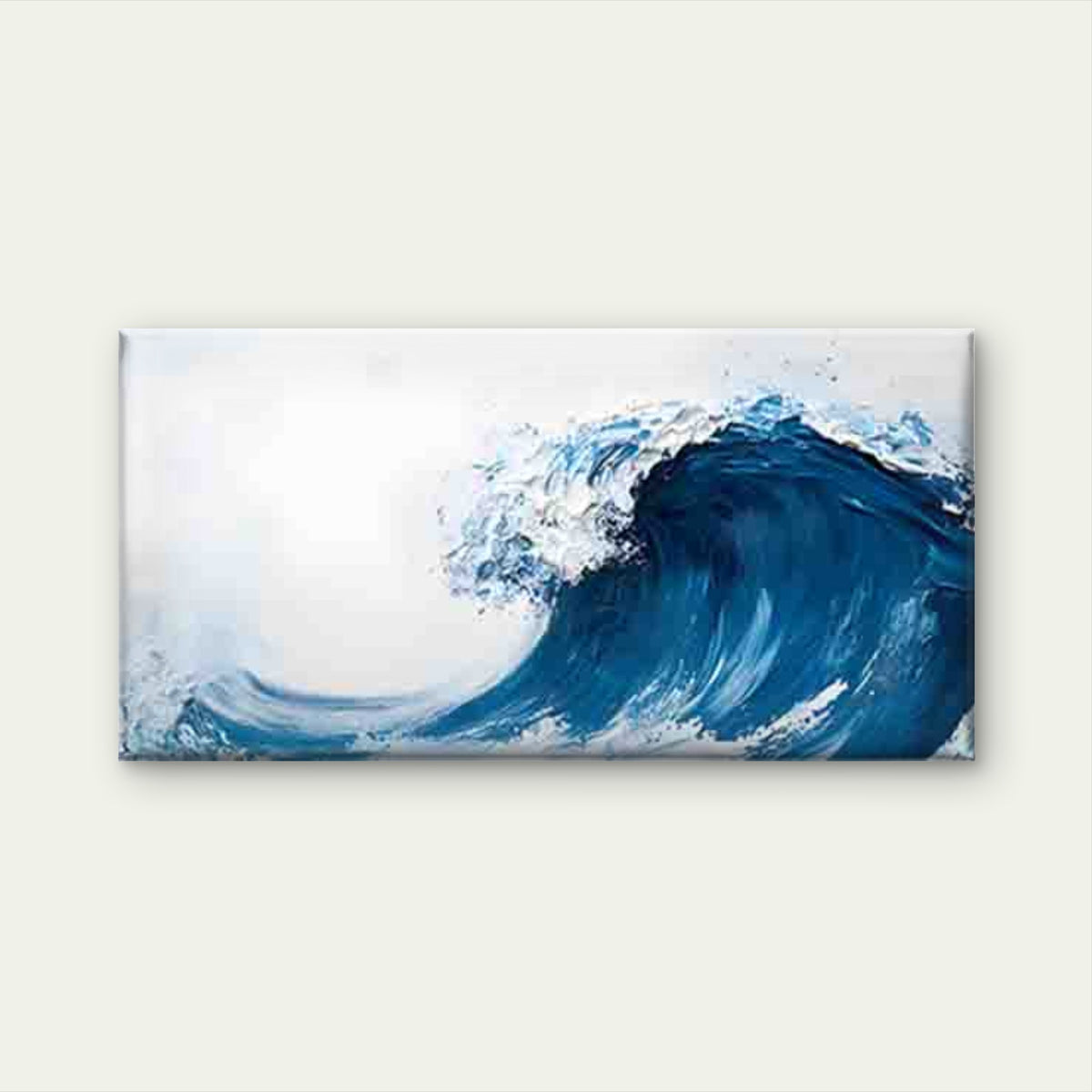 Dynamic Blue Wave Pattern Wall Art Canvas Office Home Room Framed 120x60cm