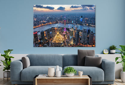 Shanghai cityscape Huangpu RiverWall Art Decor 100% Australian Made