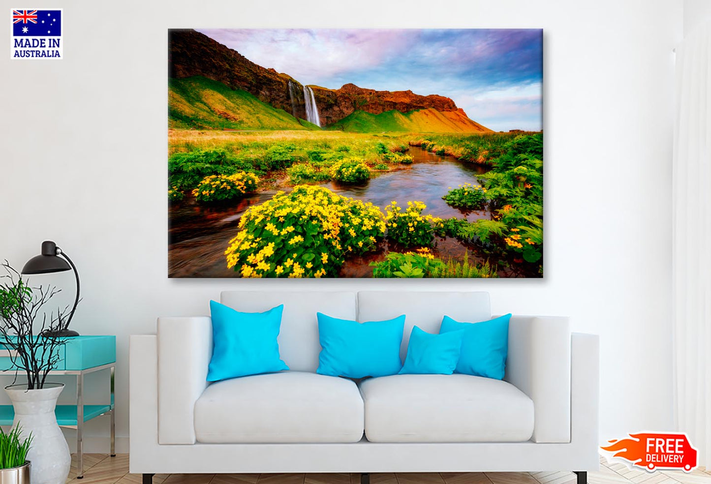 Blooming Green Field in Sunlight Wall Art Decor 100% Australian Made