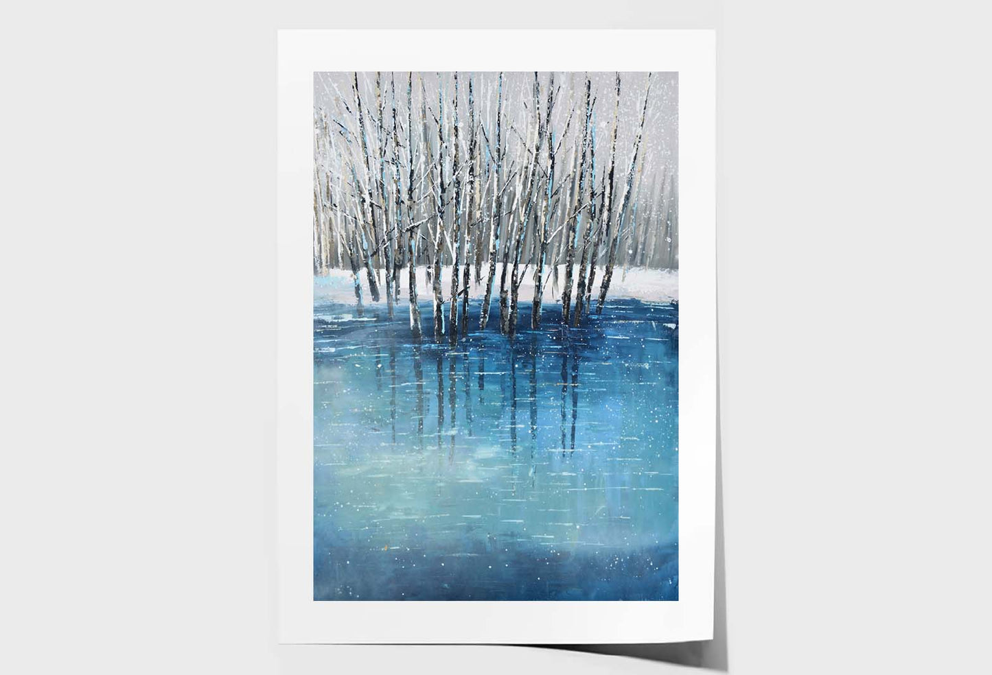 A Forest by the Lake, Scenery, White Wall Art Limited Edition High Quality Print