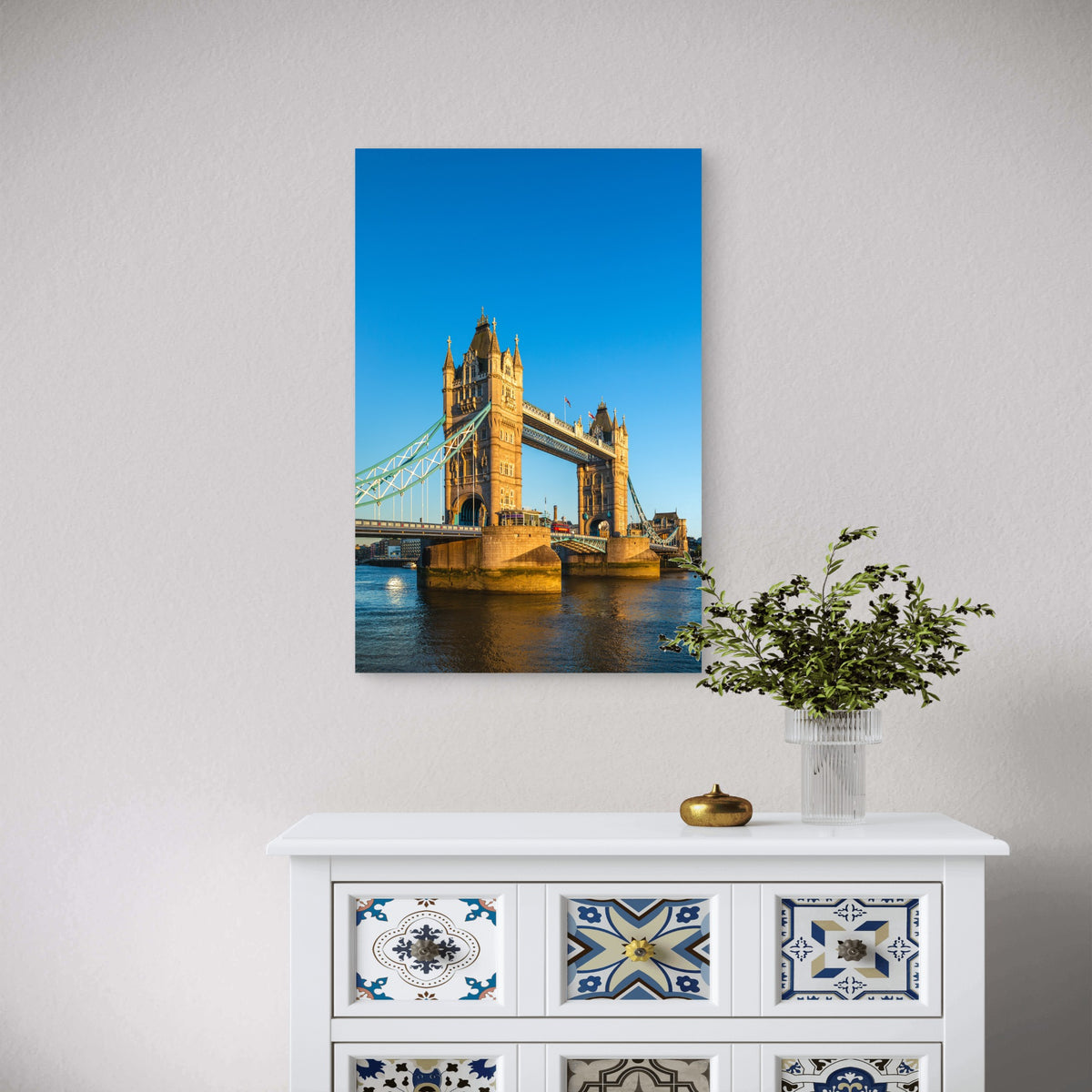 Tower Bridge London Landmark 40x60cm Metal Print Ready to Hang