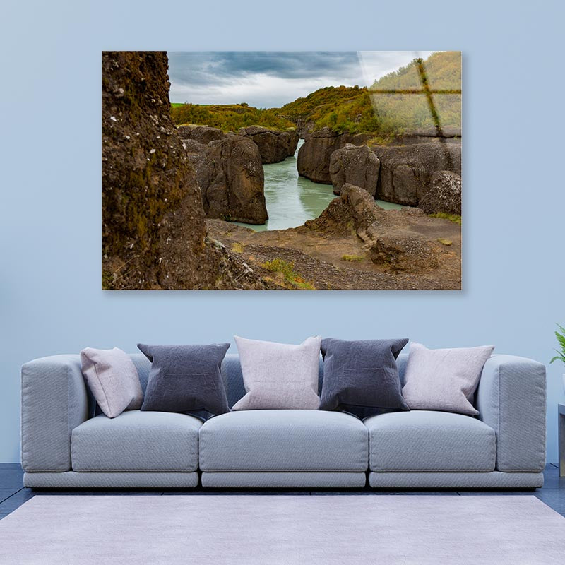 Iceland with Rocks Acrylic Glass Print Tempered Glass Wall Art 100% Made in Australia Ready to Hang