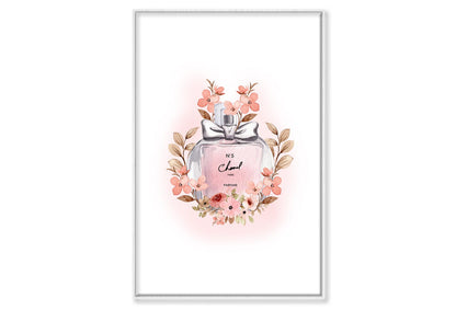 Luxury Pink Perfume Wall Art Limited Edition High Quality Print Canvas Box Framed White