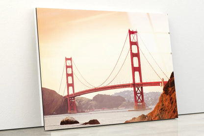 Golden Gate Bridge Sea UV Direct Aluminum Print Australian Made Quality