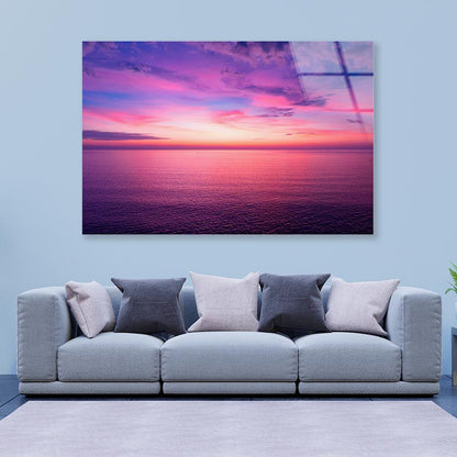 Aerial View Sunset Sky Acrylic Glass Print Tempered Glass Wall Art 100% Made in Australia Ready to Hang