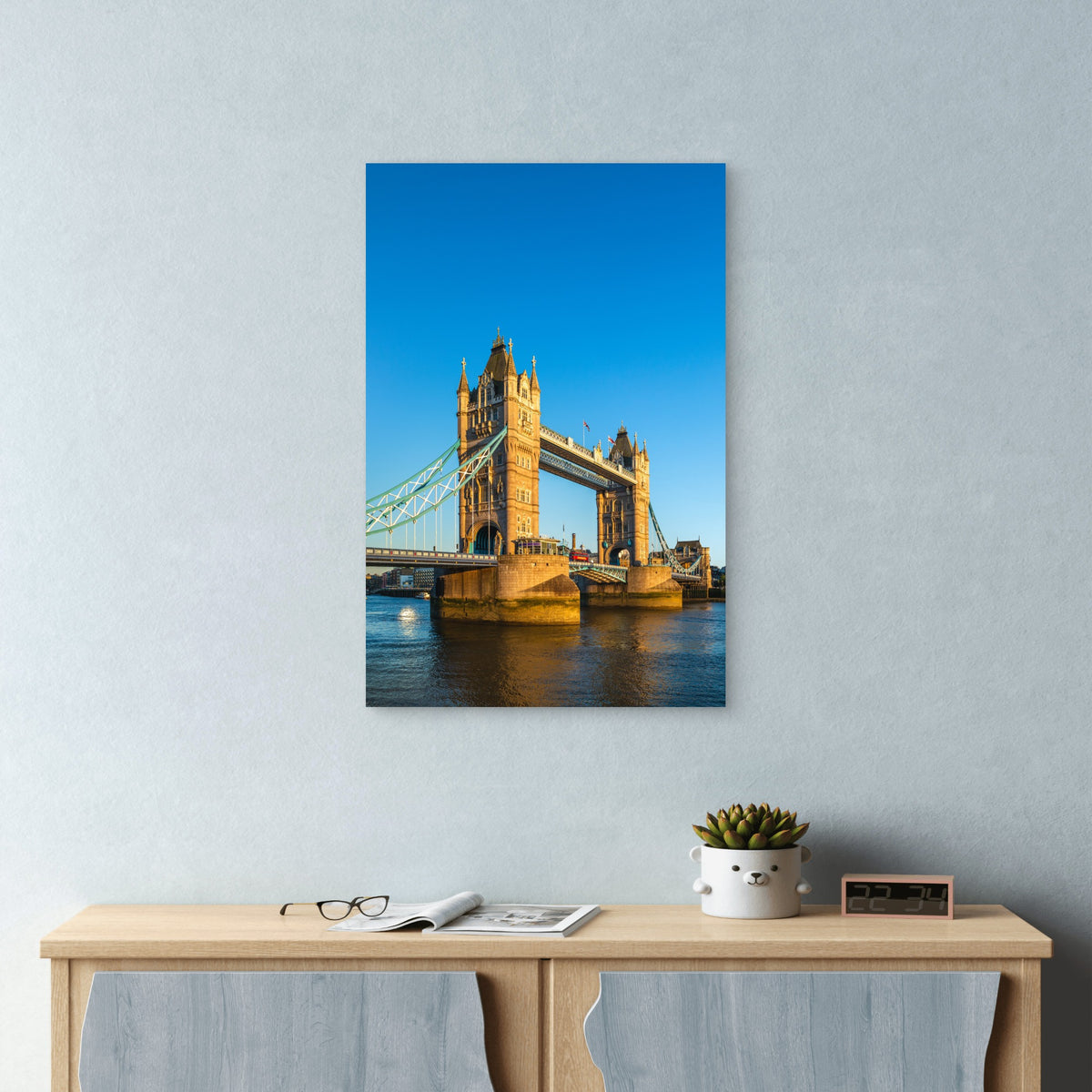 Tower Bridge London Landmark 40x60cm Metal Print Ready to Hang