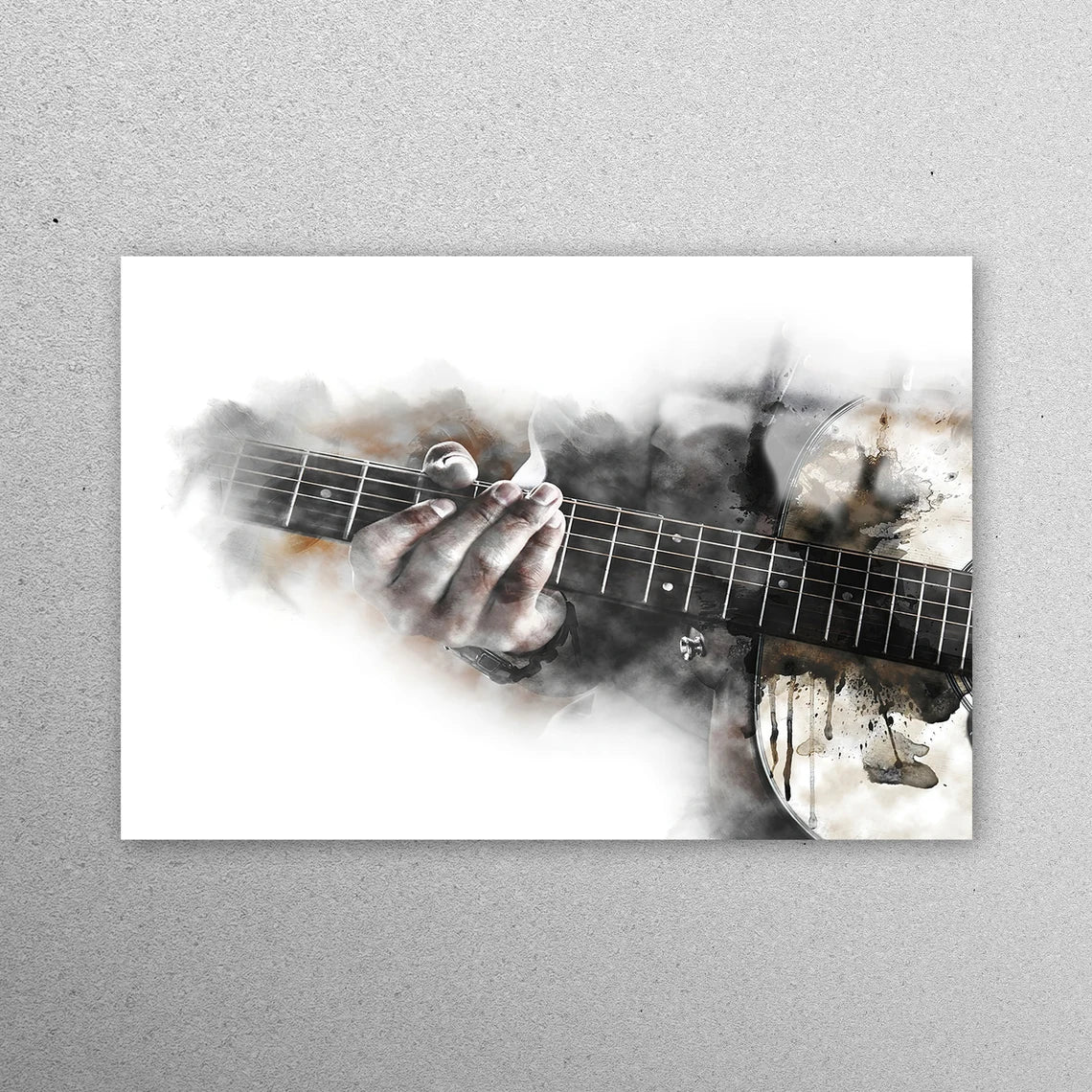 Abstract Guitar Music Acrylic Glass Print Tempered Glass Wall Art 100% Made in Australia Ready to Hang