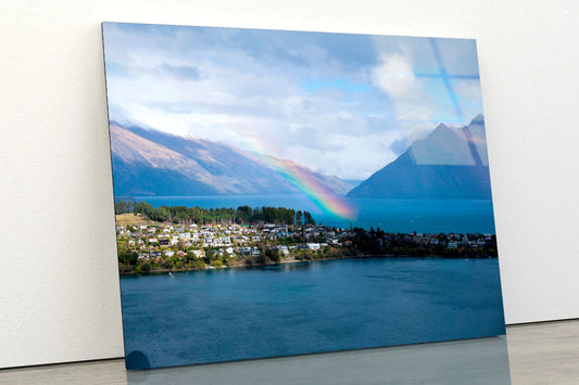 Lake Wakatipu Raibow Queenstown Acrylic Glass Print Tempered Glass Wall Art 100% Made in Australia Ready to Hang