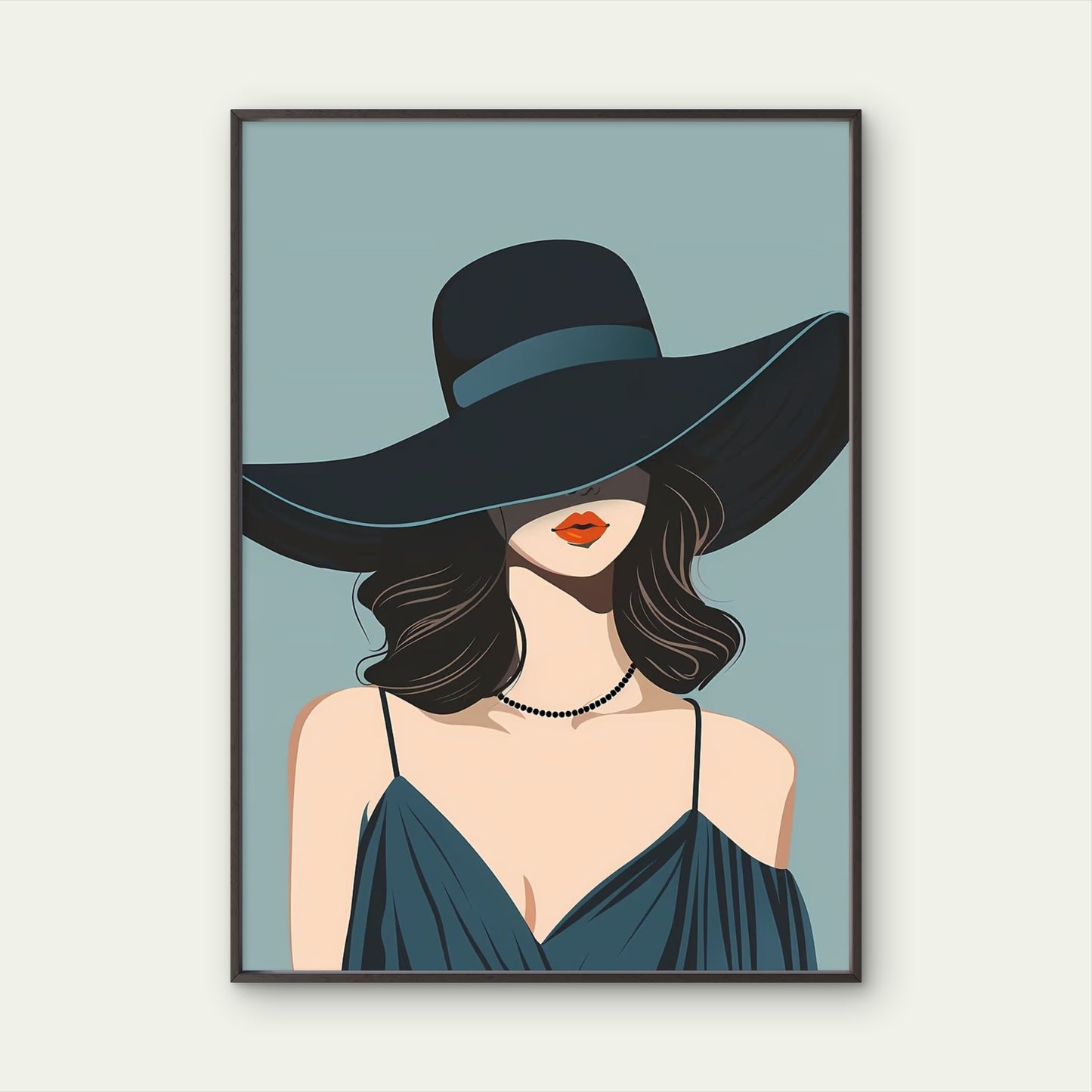 Classy Woman Teal Sun Dress Fashion Home Decor Premium Quality Poster Print Choose Your Sizes - Bella Home Decor