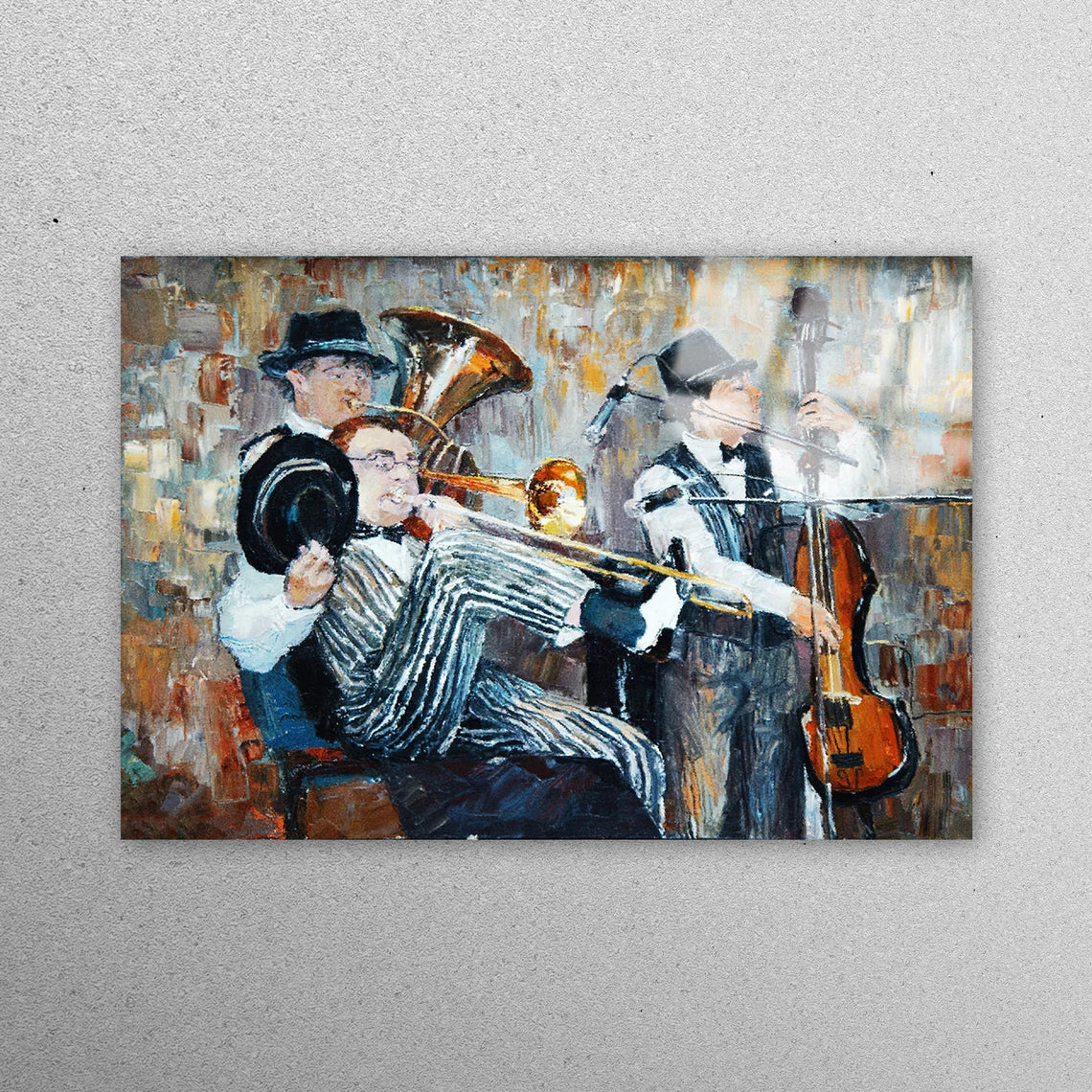 African Music Abstract Jazz Acrylic Glass Print Tempered Glass Wall Art 100% Made in Australia Ready to Hang