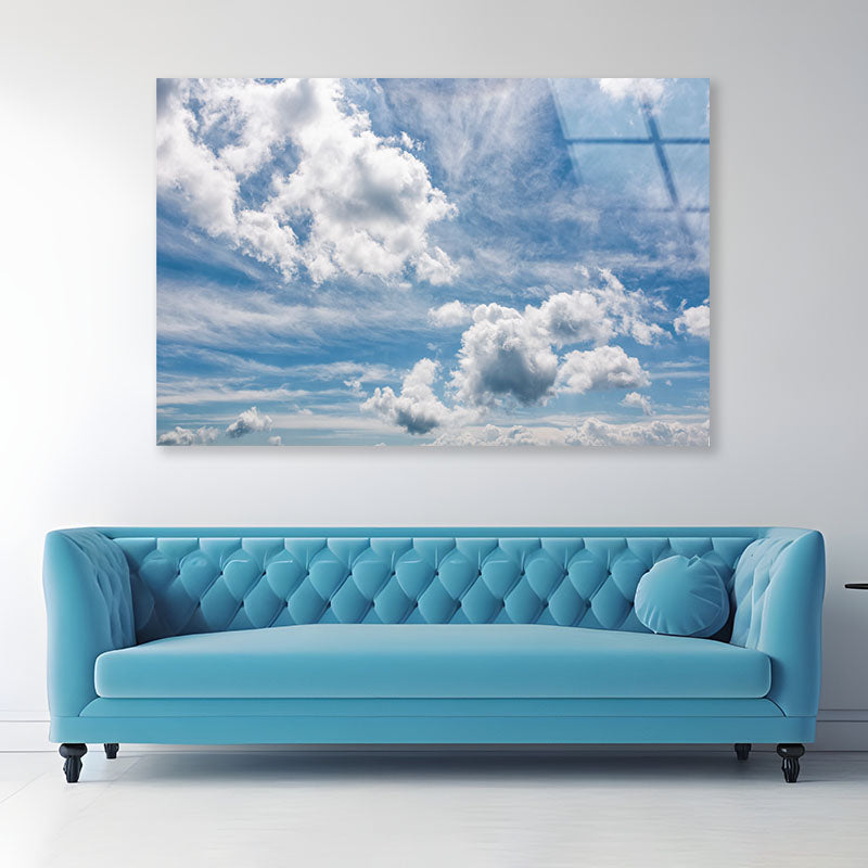 Cloudy Dynamic Formation Acrylic Glass Print Tempered Glass Wall Art 100% Made in Australia Ready to Hang