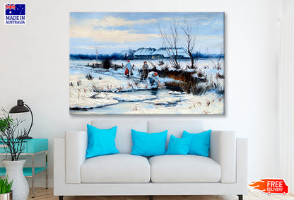 Winter, Ukrainian Oil Painting Wall Art Limited Edition High Quality Print