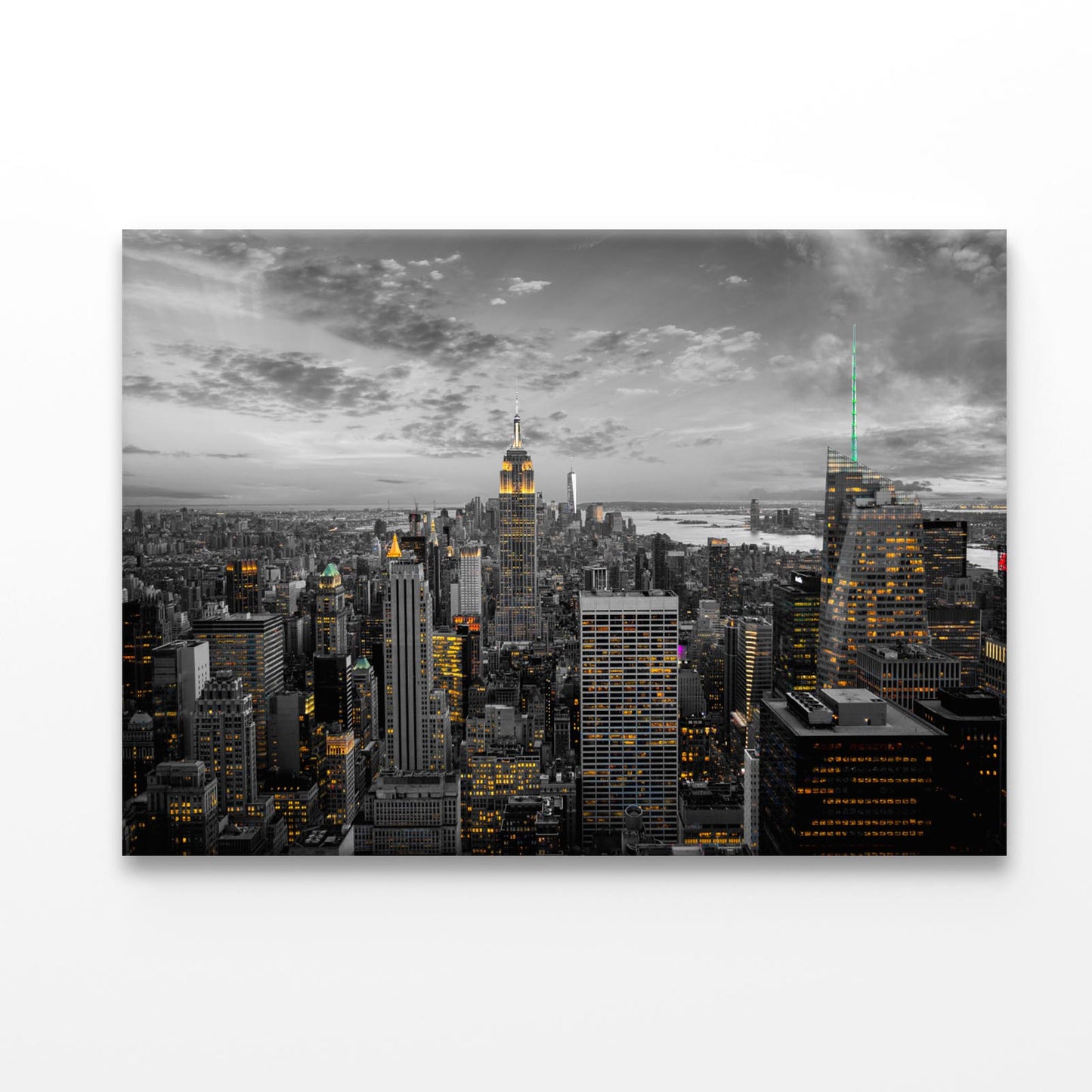 B&W New York City Acrylic Glass Print Tempered Glass Wall Art 100% Made in Australia Ready to Hang