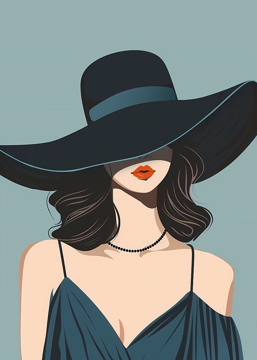 Classy Woman Teal Sun Dress Fashion Home Decor Premium Quality Poster Print Choose Your Sizes - Bella Home Decor