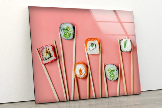 Sushi on Sticks Food UV Direct Aluminum Print Australian Made Quality