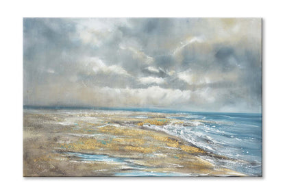 Beach, Waves, Blue Sea, Oil Painting Wall Art Limited Edition High Quality Print