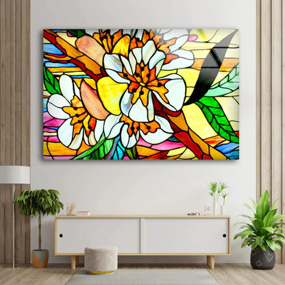 Colorful Flowers Mosaic UV Direct Aluminum Print Australian Made Quality