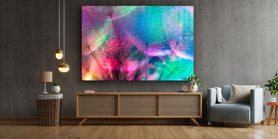 Dandelion Abstract UV Direct Aluminum Print Australian Made Quality