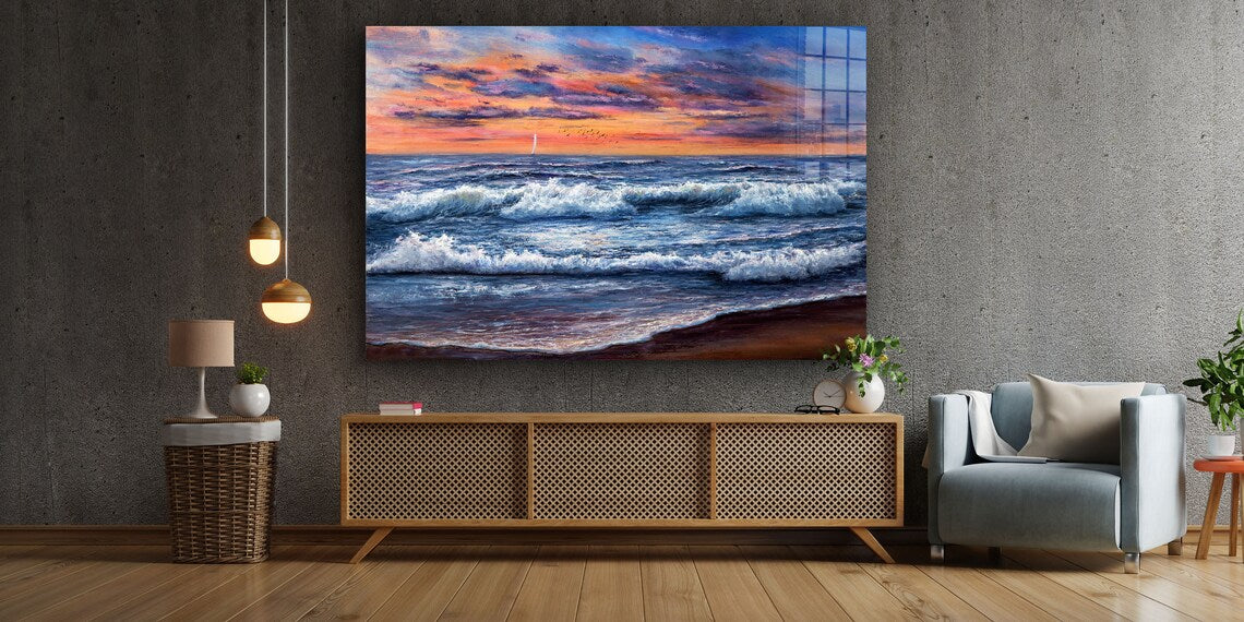 Seashore Painting UV Direct Aluminum Print Australian Made Quality