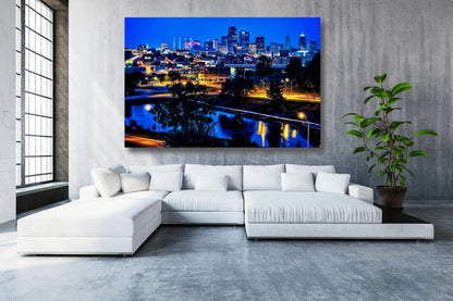 Kansas City Cityscape Wall Art UV Direct Aluminum Print Australian Made Quality